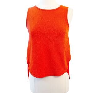 ANTHROPOLOGIE DELETTA Orange High Low Tank Top XS NWT